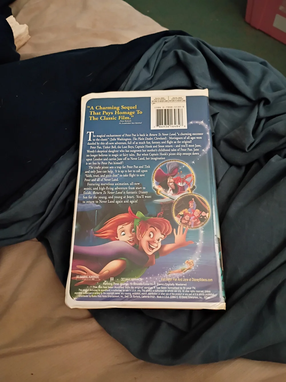 Disney Peter Pan Return to Never Land on VHS